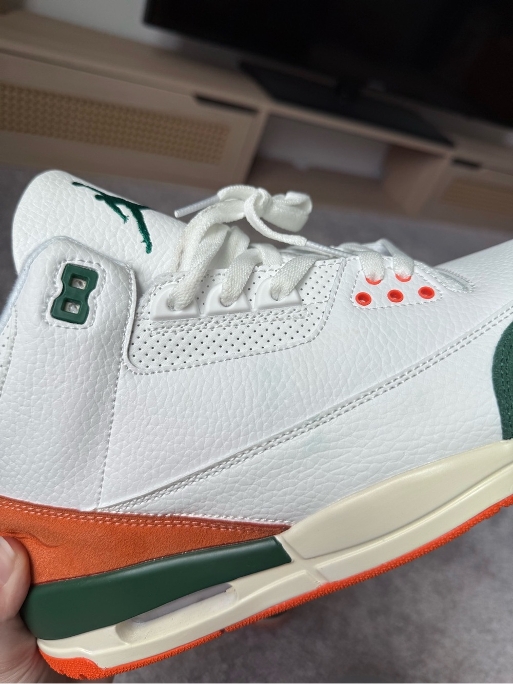 Nike Air Jordan 3 Retro SE Solefly Miami Beige Orange Green Sneakers Men’s 11 - Picture 15 of 15